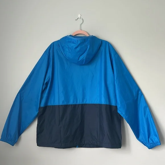 NWOT Columbia Men's Jacket Center Ridge Windbreaker Hooded Size XL Blue/Navy - Picture 2 of 13